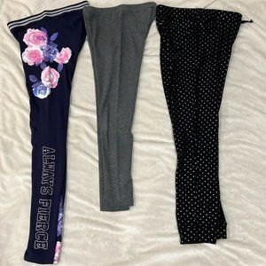 Lot of 3 girls leggings for 10-12 years old